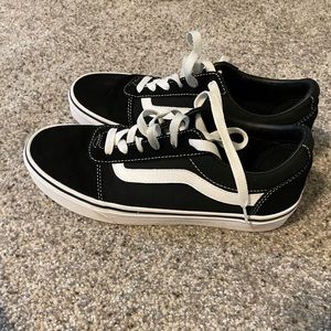 Black and white vans